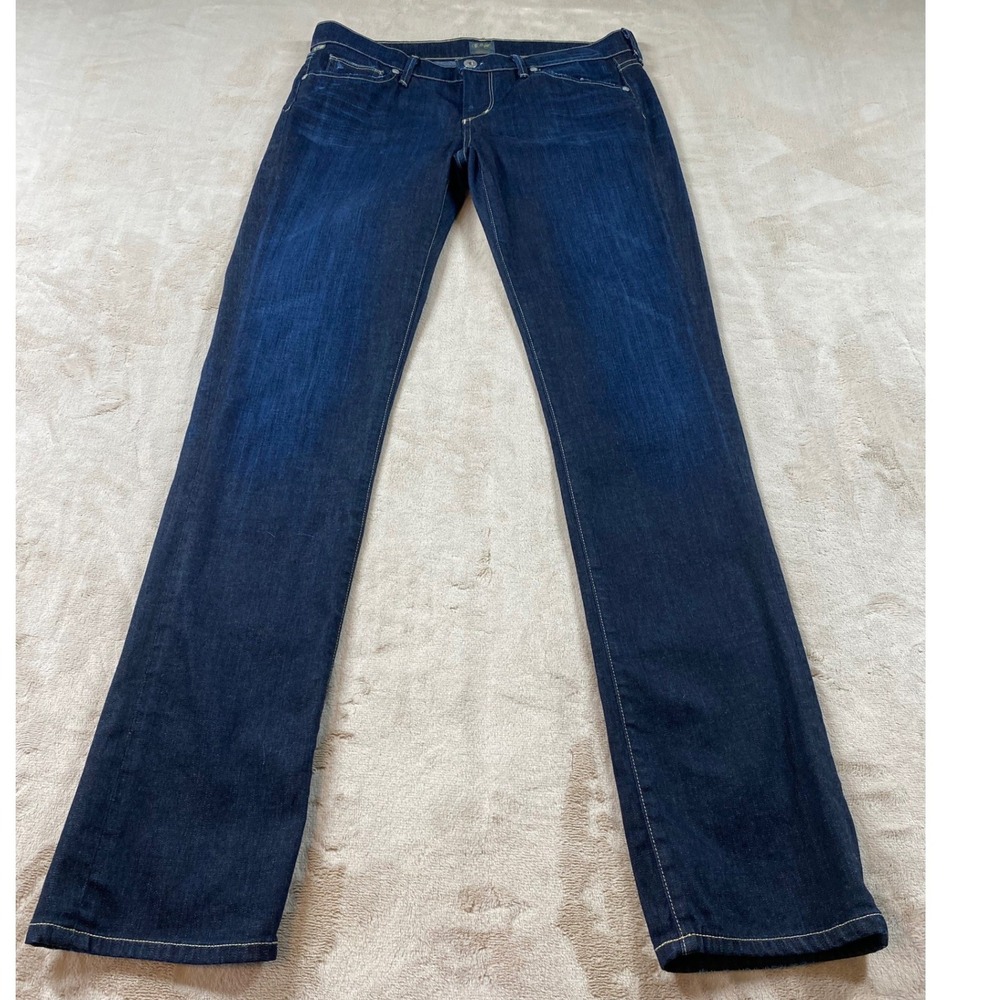 Citizens of Humanity Ava Low Rise Straight Leg Jeans Dark Wash Blue Denim Sz 29
